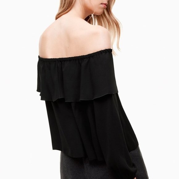 Aritzia -Wilfred Morel Off The Shoulder Blouse Sz S - Picture 4 of 9